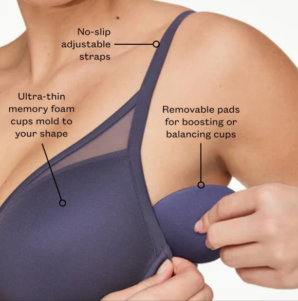 ThirdLove 24/7 Uplift Plunge Lift Support Comfort Underwire Bra Black 38E - Picture 13 of 15